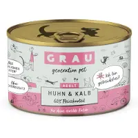 Grau Graanvrij Kattenvoer Kip en Kalf
