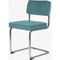 Canvas Studios Brovst rib eetkamerstoel turquoise