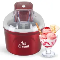 Beper IJsmachine - IJsmaker - Ice Cream Maker - Sorbetmaker - 1,8L - Rood