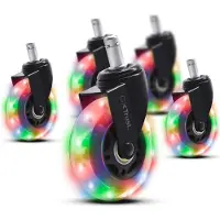 Trust Gaming GXT 701 Stoelwieltjes van gel met ledverlichting Meerkleurig