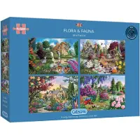 Gibsons Flora & Fauna Puzzel 4x 500 Stukjes