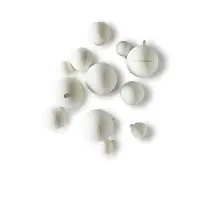 Rivièra Maison - Happy Christmas Ornaments off white - Kerstbal - Wit - Plastic