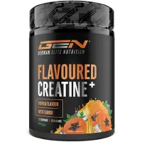 German Elite Nutrition GEN Gearomatiseerd Creatine Poeder - 550g - Creatine Monohydraat + L-Taurine - Gemicroniseerde Creatine met Aroma - Geen Suiker & Top Oplosbaarheid - Veganistisch (Papaya)