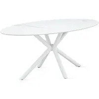 Giga Meubel Eettafel Roxy Keramisch Wit Ovaal 180cm