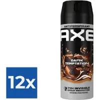 Axe Deodorant Spray Anti Transpirant Dark Temptation 150 ml - Voordeelverpakking 12 stuks