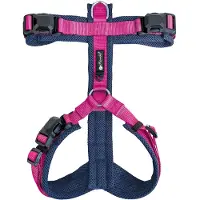 Petlando Harness Y-Comfort Navy-Fuchsia met magnetische sluiting -maat S- 44 – 60 cm