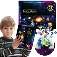 Zolta - Adventskalender Planeten Kosmos - Educatieve Sleutelhangers - Hoge Kwaliteit - 24 Stuks