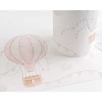 A.S. Création LUCHTBALLONNEN BEHANGRAND | Wolken - Crème Beige Roze Blauw - Lilly & Luis