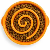 BOTC Anti Schrokbak Hond - Voerbak Hond - Slow Feeder - L - Oranje