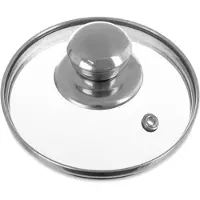 Usorteret - Universale Glazen Deksel - 12 cm - Hittebestendig Glas - Roestvrijstalen Rand