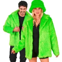 Widmann Bontjas Pluche Neon Groen - Maat S-M