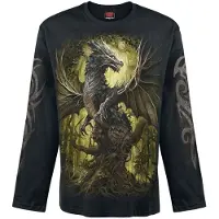 Spiral Shirt met lange mouwen - Oak Dragon - M tot XXL - voor Mannen - zwart - Maat L
