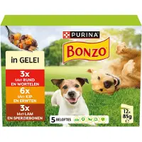Bonzo Hondenvoer Nat Pouch In Gelei Multipack 12 X 85 Gr
