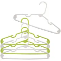 Orion - Kinderkleding Hanger Set - 29,5x16,5 cm - 5 Stuks - Wit en Groen