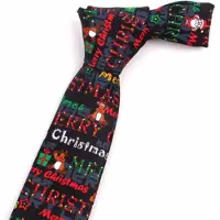 Charme Bijoux Stropdas- Kerst- Rood- Merry Christmas- Kerst stropdas-