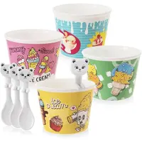 La Cucina - Kinderservies - Pucharki en Lepeltjes - Diverse Kleuren