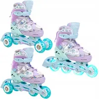 Raven Isla 3-in-1 kinderschaatsen - verstelbare maat 30-33 - LED-wielen