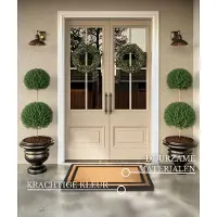 Villeroy & Boch Deurmat Cocos Porte Claude - Beige / Zwart - Kokos Deurmat Binnen / Buiten - 50x80 cm