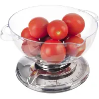 SuperMerchantEU - Mechanische Keukenweegschaal - 5 kg - Retro Design - Zilver/Transparant
