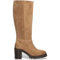 Alpe Dames Bruine Vallei Leren Laarzen (40), Leer, 5 tot 8 cm, Ritssluiting, Casual 521811