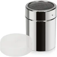 Orion - Container met Zeef - 300 ml - Roestvrijstaal - Transparante Deksel