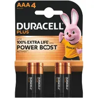 Duracell 4x Alkaline Batterijen Mainline Bst Aaa 4 Stuks
