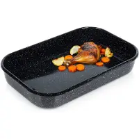 Orion - Ovenschaal - Emaille - 42x27x7 cm - Zwart
