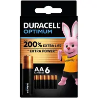 Duracell 3x Alkaline Batterijen Optimum Promo Aa 6 Stuks