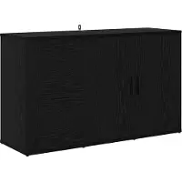 vidaXL Dressoir, zwart, eikenlook, 100 x 33 x 59,5 cm, houtvezel