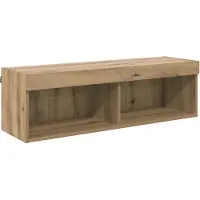 vidaXL TV Wandkast 100 x 30 x 30 cm Artisan Eiken Bewerkt hout
