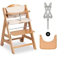 Hauck Beta+ kinderstoelset - FSC-gecertificeerd – Hout - inclusief wielen en houten tafel - Natural