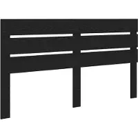 vidaXL Hoofdbord Zwart Eiken Bewerkt hout