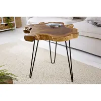 Invicta Unieke bijzettafel WILD 50cm teakhouten salontafel - 38243