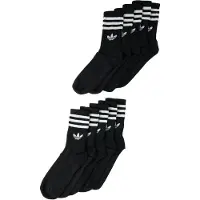 Adidas Sokken '3-STRIPES CREW 10 PAIRS' zwart / wit