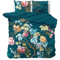 Dreamhouse Dekbedovertrek Nature Chanda Blue Katoen-200 x 200 / 220 cm | 2-Persoons