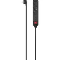 Hama Verlengsnoer - - 00223151 - 3 AC-uitgangen - 1,4 m - 3680 W - Ingebouwde overspanningsbeveiliging