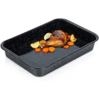Orion - Emaliowane Braadpan - Rechthoekig - 3 Liter - Zwart