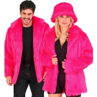 Widmann Bontjas Pluche Neon Roze - Maat S-M
