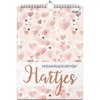 Studio Colori - Verjaardagskalender Hartjes - A4 Verjaardagskalender Volwassenen Staand