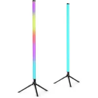 Fuzzix Starry LED Tube set - 2 Vloerlampen - Met 2x 43 RGB LED's - App