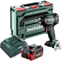 Metabo SSW 18 LTX 550 BL accu-slagmoersleutel 18 V 550 Nm borstelloos + 1x LiHDX accu 8,0 Ah + oplader + metaBOX