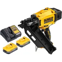 DeWalt DCN 930 H2 accu-spijkermachine 18 V 50 - 90 mm borstelloos + 2x Powerstack-accu 5,0 Ah + oplader