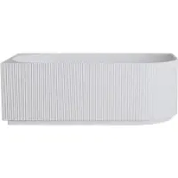 Wiesbaden Hoekbad links rivi 170x80 cm acryl met waste glans wit