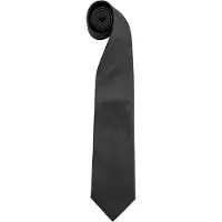 Premier Mannen “Kleuren” Effen Mode / Zakelijk Stropdas (Zwart)