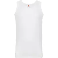 Fruit Of The Loom Heren Valueweight Athletic Vest Top (Wit)