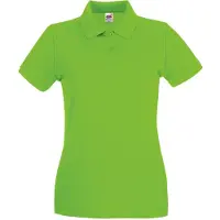 Fruit Of The Loom Vrouwen Dames-Fit Premium Poloshirt Met Korte Mouwen (Lime)