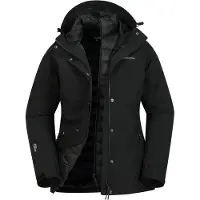 Mountain Warehouse Dames/Dames Alaskan 3 in 1 gewatteerd jack (Zwart)