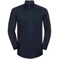 Russell athletic Russell Collection Heren Oxford Easy-Care Formeel Overhemd Met Lange Mouwen (Heldere marine)