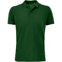 Sols Heren Planet Pique Organisch Poloshirt (Fles groen)