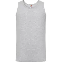 Fruit Of The Loom Heren Valueweight Heather Athletic Vest Top (Heide Grijs)